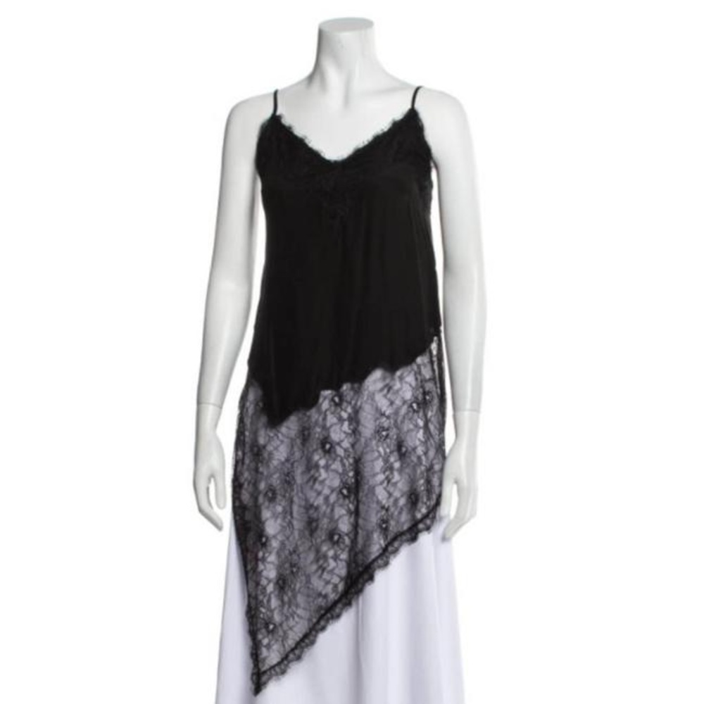 Haute Hippie Silk Lace Asymmetrical Top